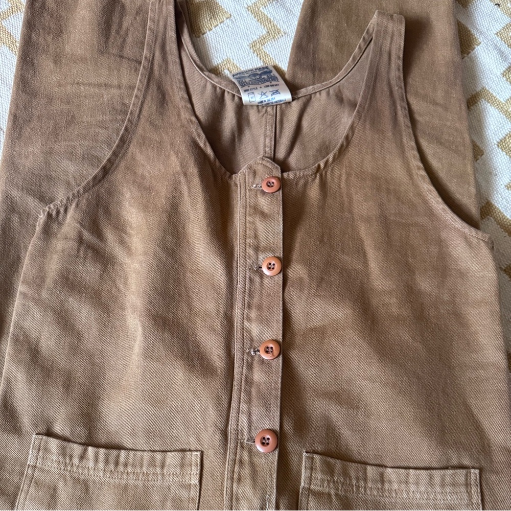 Jungmaven Tan Button-Front Cotton Jumpsuit - Picture 3 of 4